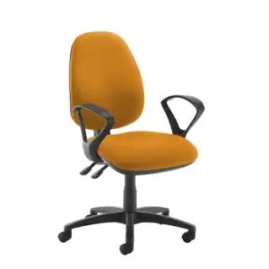 Dams MTO Jota High Back Operator Chair with Fixed Arms - Costa Blue