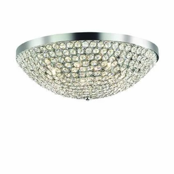 Orion 12 Light Large Ceiling Flush Light Chrome, G9