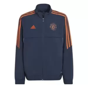 adidas Manchester United Pre Match Jacket 2022 2023 Juniors - Blue