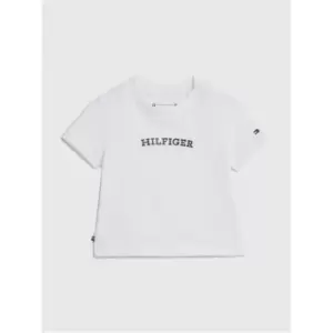 Tommy Hilfiger Baby Curved Monotype Tee S/S - White