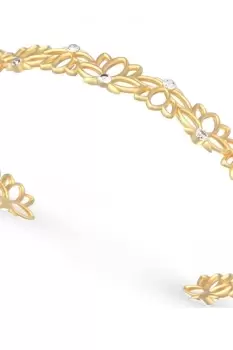 Guess Jewellery Ladies Bracelet. Multi Lotus C Bangle Yellow Gold Tone