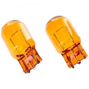 Philips 12071B2 Light Bulbs Glass Base WY21W Pack of 2 in Blister Pack