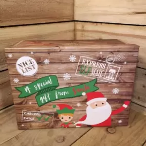 Christmas Eve Box with Santa and Elf - Medium