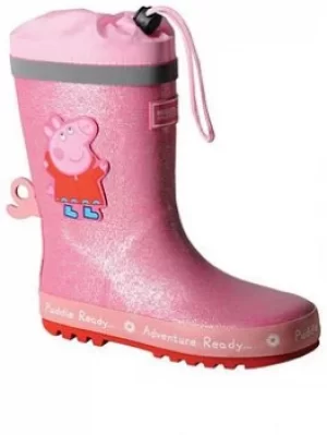 Regatta Girls Peppa Pig Puddle Welly, Pink, Size 5