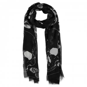 Firetrap Blackseal Skull Scarf - Black/White