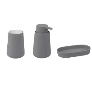 Cocoon 3 Piece Bathroom Accessories Set Grey