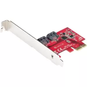 StarTech.com SATA PCIe Card - 2 Port PCIe SATA Expansion Card - 6Gbps - Full/Low Profile - PCI Express to SATA Adapter/Controller - ASM1061 Non-Raid -