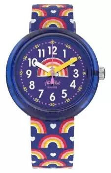 Flik Flak FPNP111 RAINBOW PARTY Blue Dial / Blue Rainbow Watch