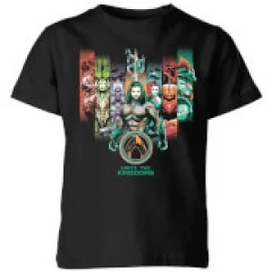 Aquaman Unite The Kingdoms Kids T-Shirt - Black - 11-12 Years