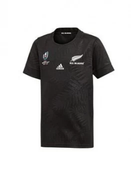 Adidas Youth All Blacks Rugby World Cup Home Jersey, Black, Size L, Men