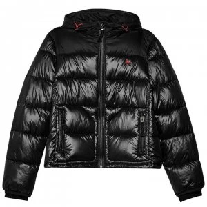 Jack Wills Piper Hooded Padded Puffer Jacket - Black