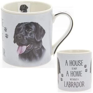 Fine China Black Labrador Mug By Lesser & Pavey