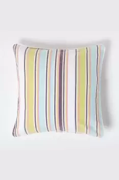 Cotton Osaka Green Stripe Cushion Cover