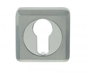 LocksOnline Inner-Circle Square Euro Profile Escutcheon