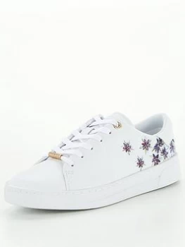 Ted Baker Keilie Juniper Leather Cupsole Trainer - White, Size 41, Women