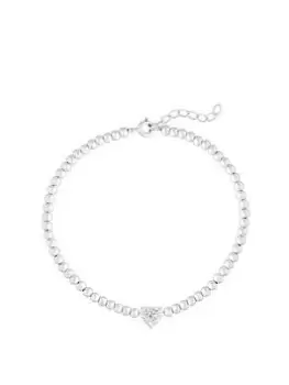 Simply Silver Sterling Silver 925 Heart Ball Bracelet