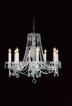 Opava Lead Crystal 8 Arm Chandelier