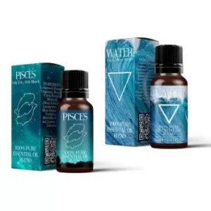 Water Element & Pisces Zodiac Sign Astrology Essential Oil Blend Twin Pack (2x10ml)