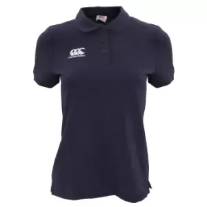 Canterbury Womens/Ladies Waimak Short Sleeve Pique Polo Shirt (14) (Navy)