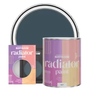 Rust-Oleum Radiator Paint, Matt Finish - Evening Blue - 750ml