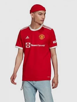 adidas Manchester United Mens 21/22 Home Shirt - Red, Size L, Men