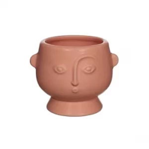 Sass & Belle Small Face Planter Matt Pink