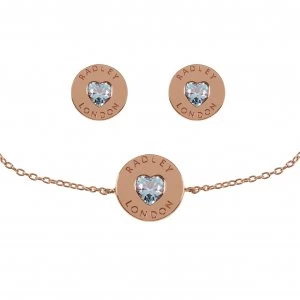 Radley 18ct Rose Gold Plated Sterling Silver Jewellery Set