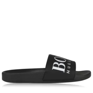 Hugo Boss Logo Pool Slides Black/White Size 10 Men