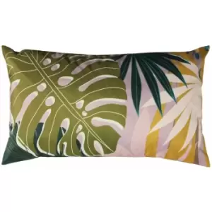 Furn Leafy Botanical Print Outdoor Cushion Cover, Blush, 30 x 50 Cm