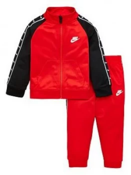 Nike Sportswear Toddler Boys Swoosh Taped Tricot Tracksuit - Red/Black, Size 24 Months