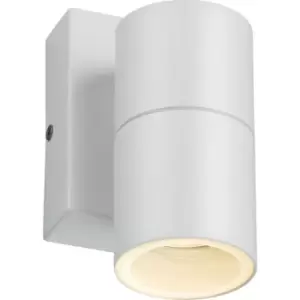 Knightsbridge - GU10 Fixed Single Wall Light with Photocell Sensor - White 230V IP54 20W