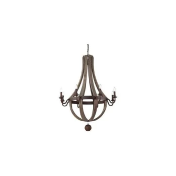 Ideal Lux Lighting - Ideal Lux Millennium - 8 Light Ceiling Pendant Brown, E14