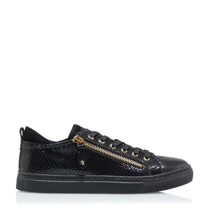 Dune Black Leather 'Elicia' Slip On Trainers - 3