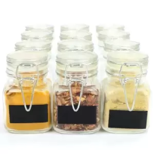 Mini Glass Spice Jars - Pack of 12 M&amp;W