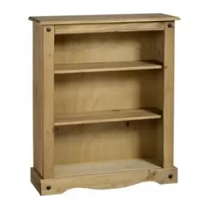 Seconique Corona Low Bookcase Distressed Wax Pine