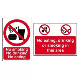 No Smoking No Drinking No Eating - PVC (200 X 300MM)