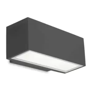 Leds-C4 Afrodita - Outdoor LED Up & Down Wall Light Urban Grey 22cm 1955lm 4000K IP65