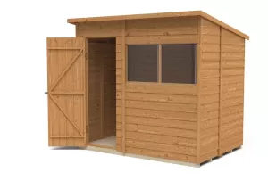 Forest Garden 7 x 5ft Pent Overlap Dip Treated Shed with Assembly