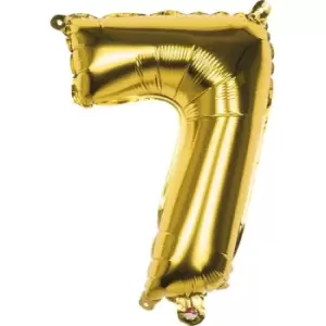 Foiled Balloon Number 7 (Gold)