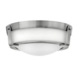 2 Light Small Flush Mount Ceiling Light Nickel, E27