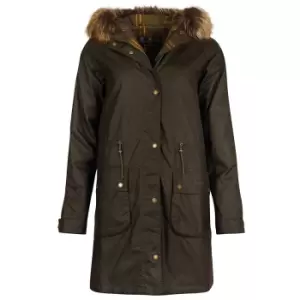 Barbour Womens Mull Wax Jacket Olive/Classic 10