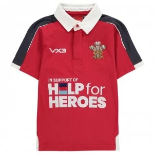 VX-3 Help For Heroes Wales Rugby Shirt Juniors - Red