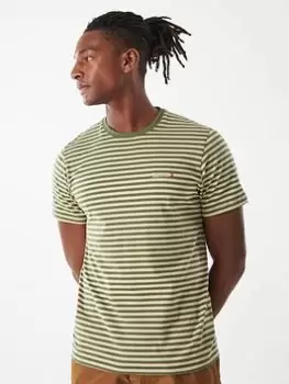 Barbour Bilting Stripe T-Shirt - Green, Size 2XL, Men