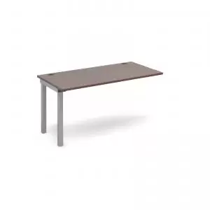 Connex add on unit single 1400mm x 800mm - silver frame and walnut top