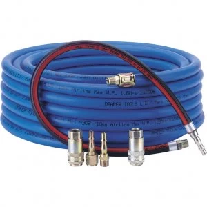 Draper Heavy Duty Airline and Connector Kit 15.2m 10mm