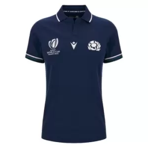 Macron Scotland Rugby Home Cotton Shirt 2023 2024 Womens - Blue