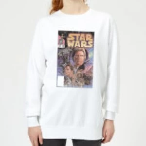 Star Wars Classic Comic Book Cover Womens Sweatshirt - White - XXL