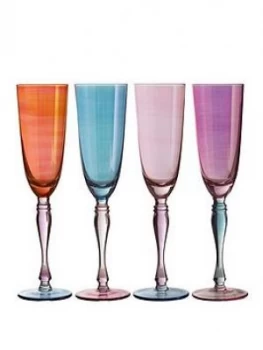 Premier Housewares Aurora Champagne Glasses Set Of 4