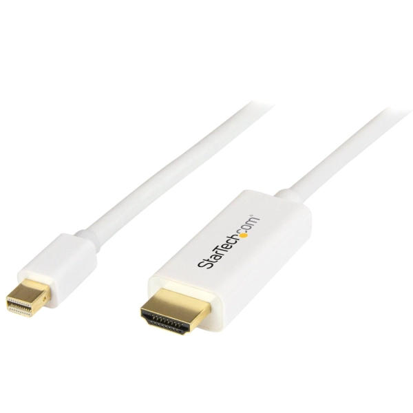 StarTech 6 Feet2m Mini Displayport To HDMI Converter Cable 4K white