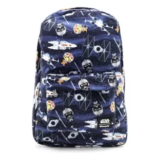 Loungefly Star Wars Chibi Ships Nylon Backpack